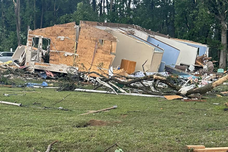 Tornado hits Nash County