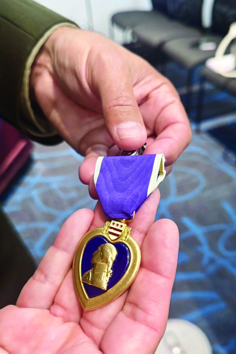 Nashville man receives Purple Heart