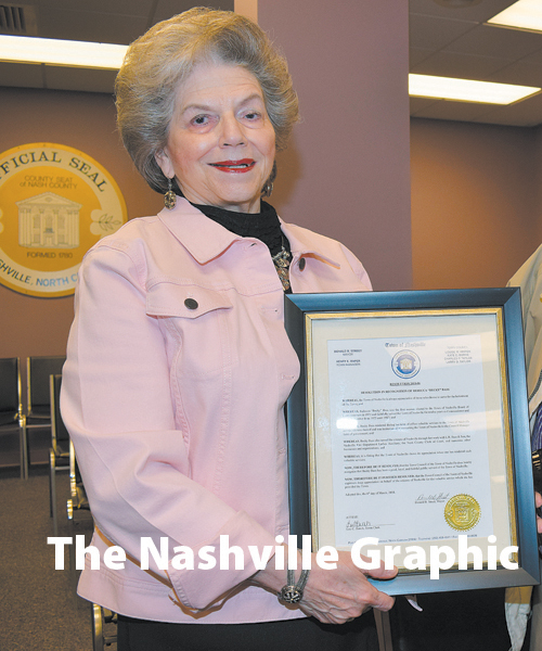 Town of Nashville honors Bass  as first female council member