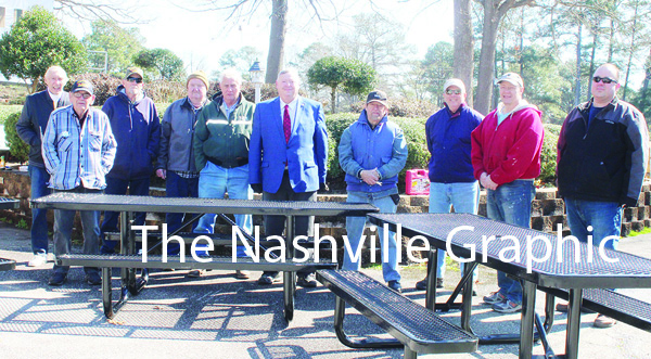 Elks donate picnic tables to Glover Park