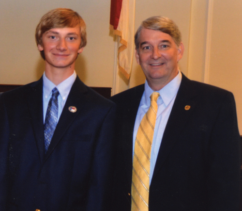 Moore serves as page for NC Senate