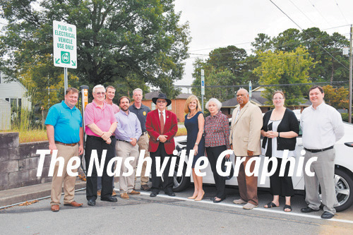 Town of Nashville celebrates electric car charging station