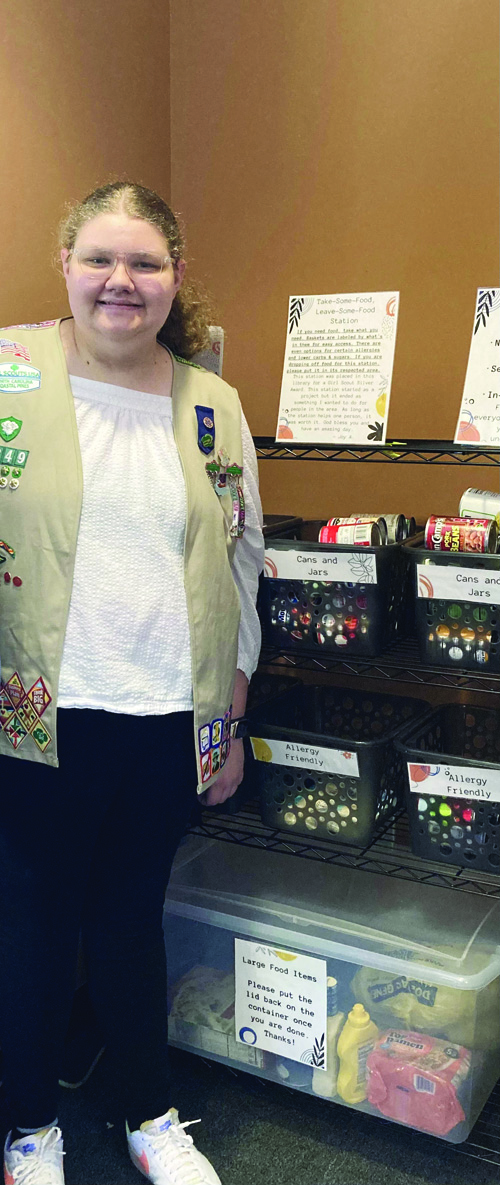 Local Girl Scout starts food station