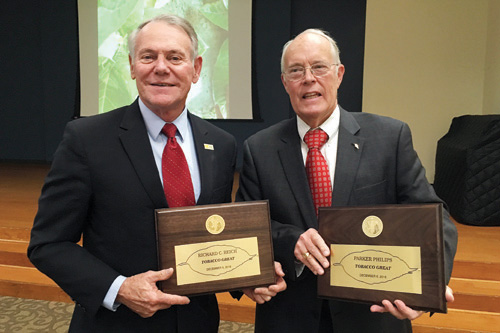 Parker Philips honored with Tobacco Great Award