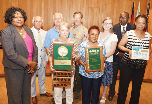 Rocky Mount presented Tree City Awards during meeting