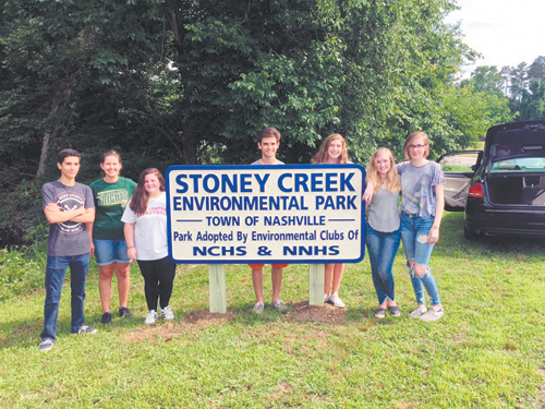 Local environmental clubs help with park signage