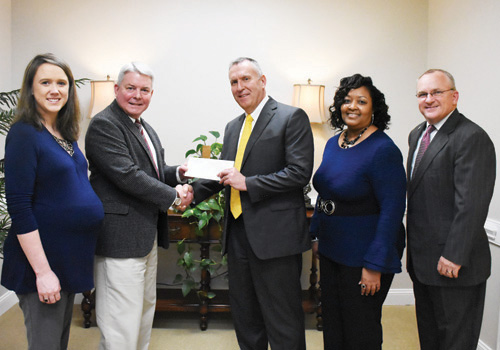 Universal Leaf gives to NC Wesleyan for business scholarship