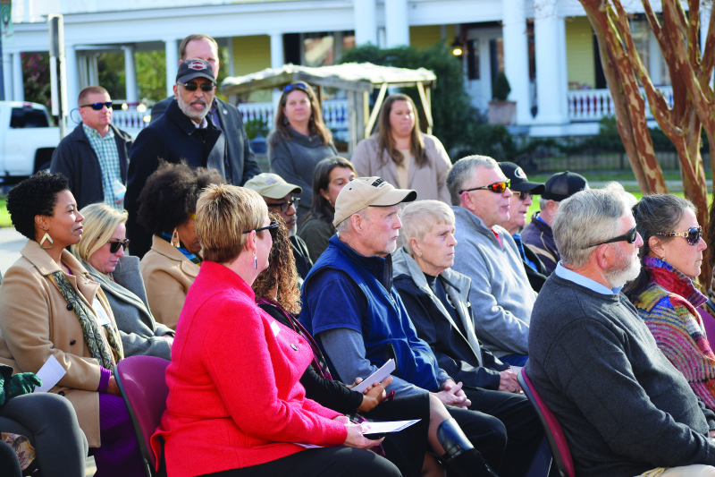 Wells, Mayo honored at Nash County courtyard