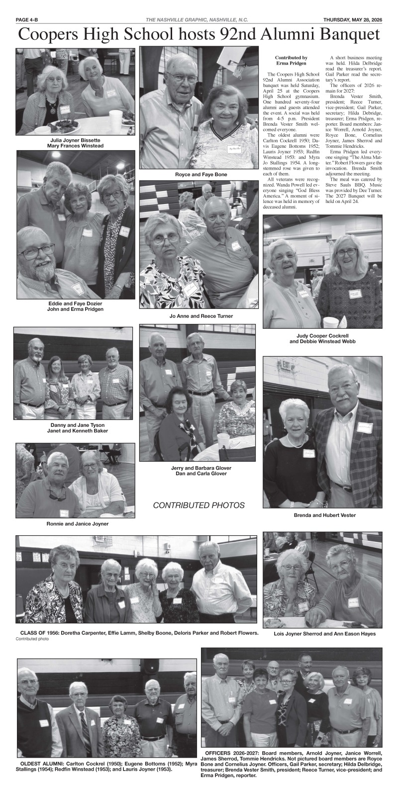 Coopers High School hosts 92nd Alumni Banquet