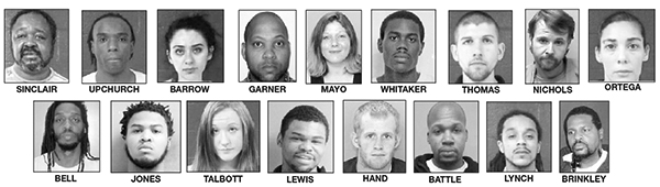 Seventeen nabbed for drugs