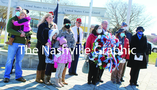 Nashville veteran honored at flag ceremony