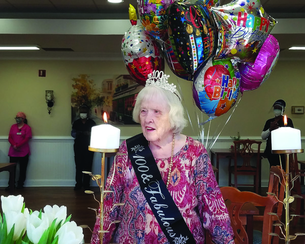 CENTENARIAN<BR>Local woman celebrates 100th