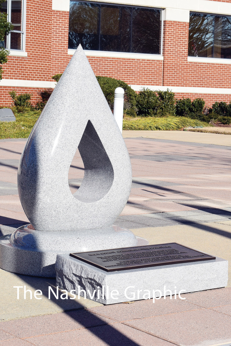 <i>Nash dedicates stone in honor of Morgan</i>