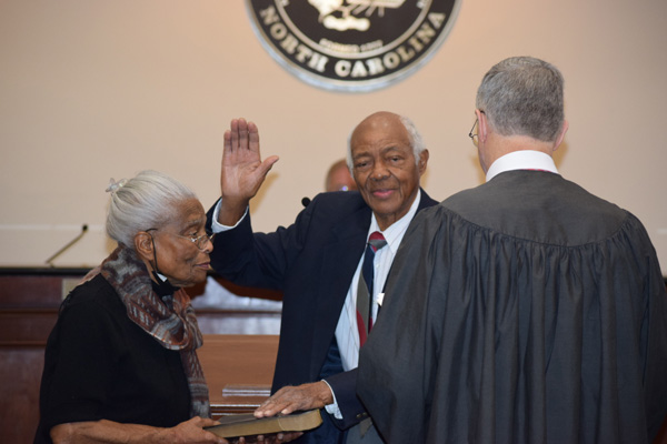 Sworn in