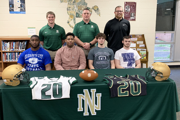NNHS Stars Sign Football Deals