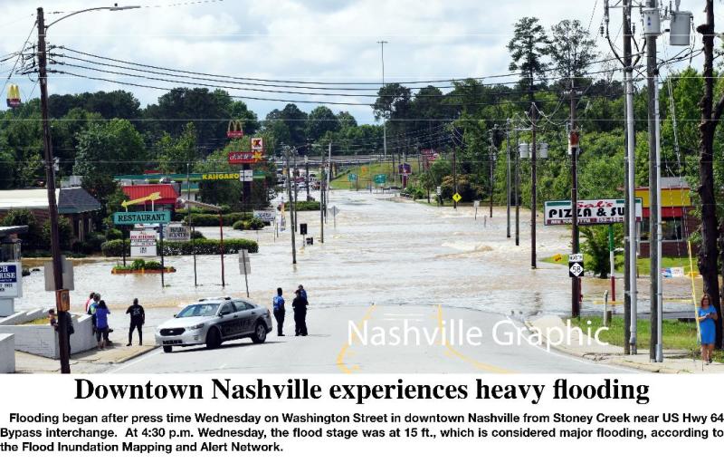 Downtown Nashville experiences heavy flooding