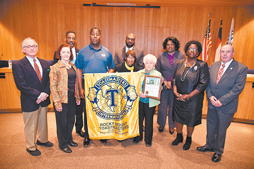 Rocky Mount Toastmaster Club honored